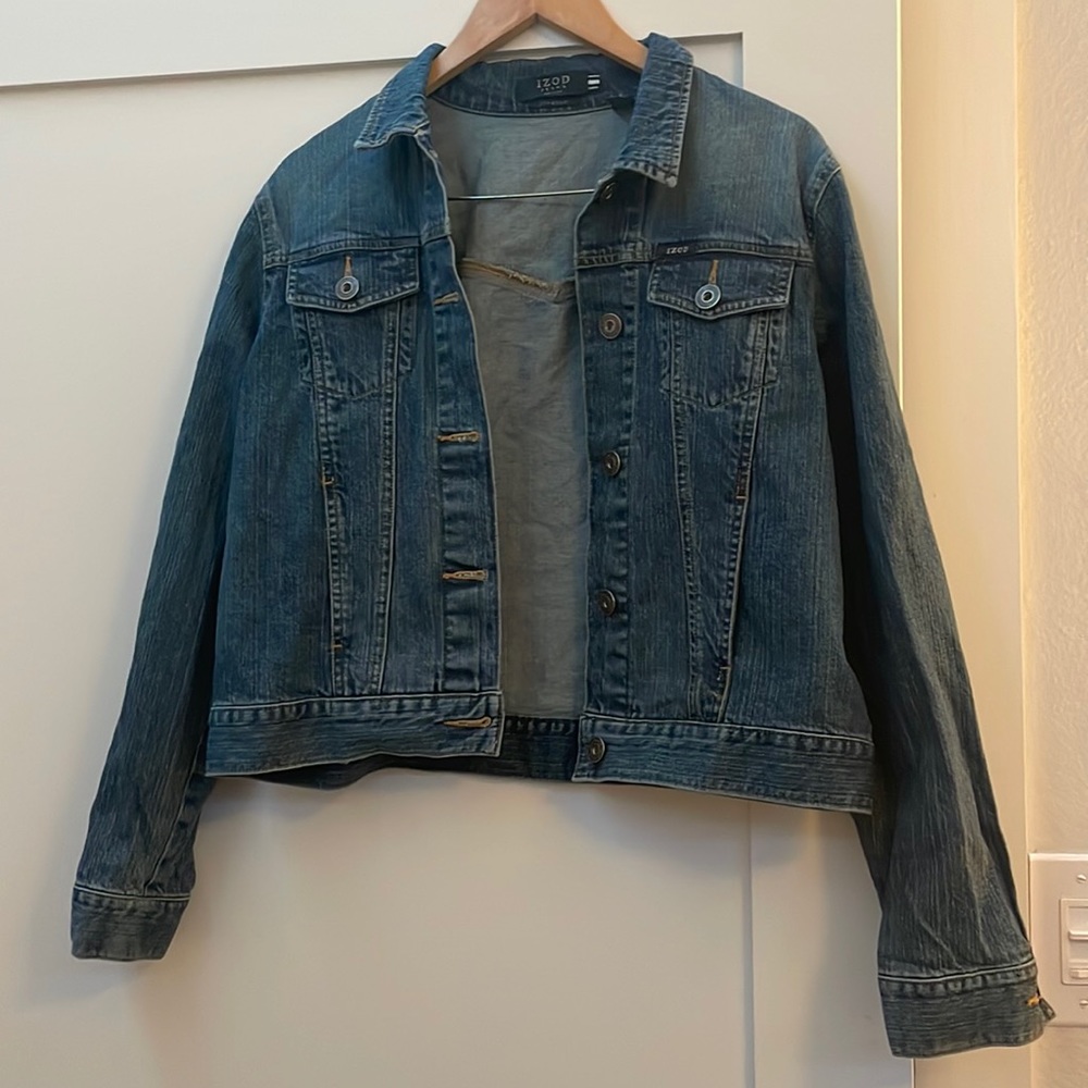 Women’s Izod jeans petite jean jacket good condition